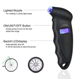 URAQT Digital Tyre Pressure Gauge, 150 PSI 4 Settings with Backlight LCD Display, Valve Caps, Tyre Tread Depth for Car Truck Bicycle